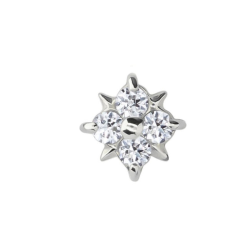 Топ Звезда White Gold безрезьбовой